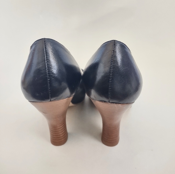 Steve Madden Women's Size 5.5 Heels P.Carrol Black Ruffle Toe Genuine Leather - Picture 7 of 10